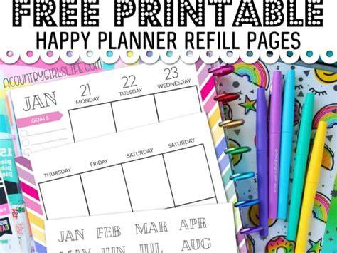Free Printable Happy Planner