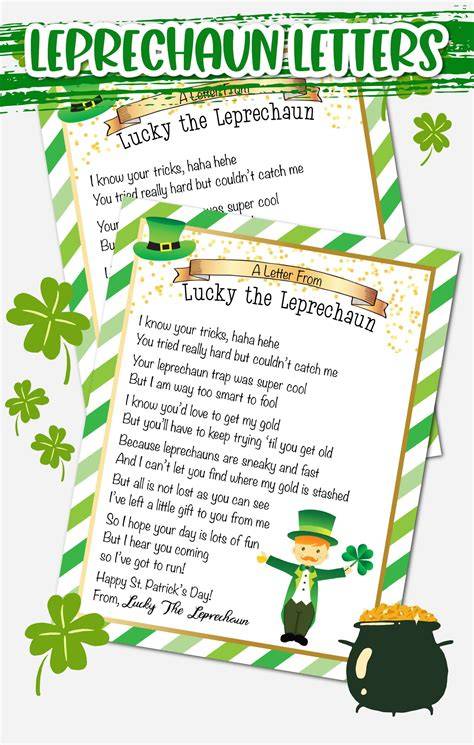 Free Printable Leprechaun Notes