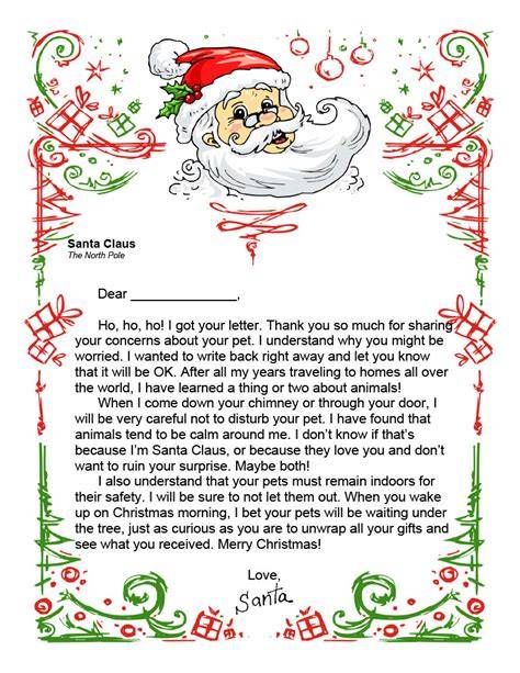 Free Printable Letters From Santa Pdf