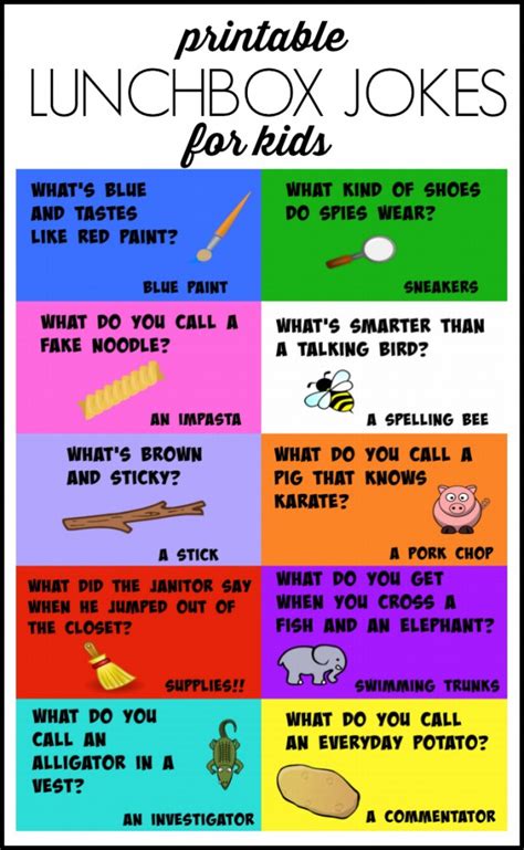 Free Printable Lunchbox Jokes