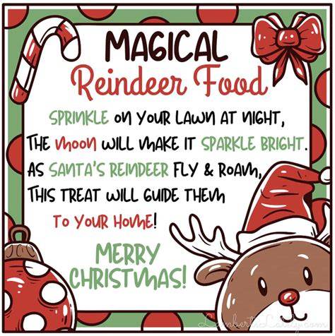 Free Printable Magical Reindeer Food Poem