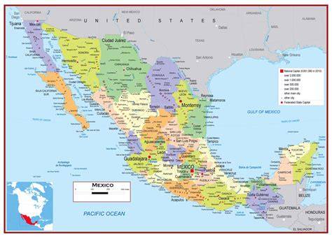 Free Printable Map Of Mexico
