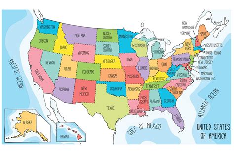 Free Printable Map Usa