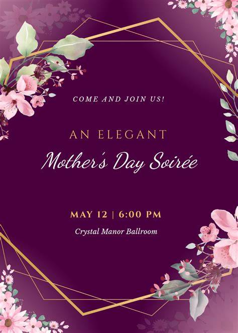 Free Printable Mothers Day Invitation Templates