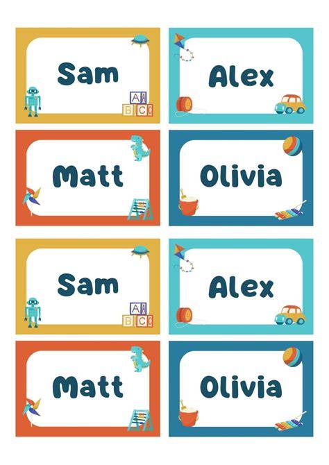 Free Printable Name Tags For Preschoolers