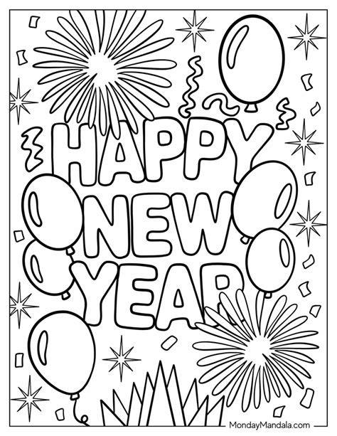 Free Printable New Year Coloring Pages