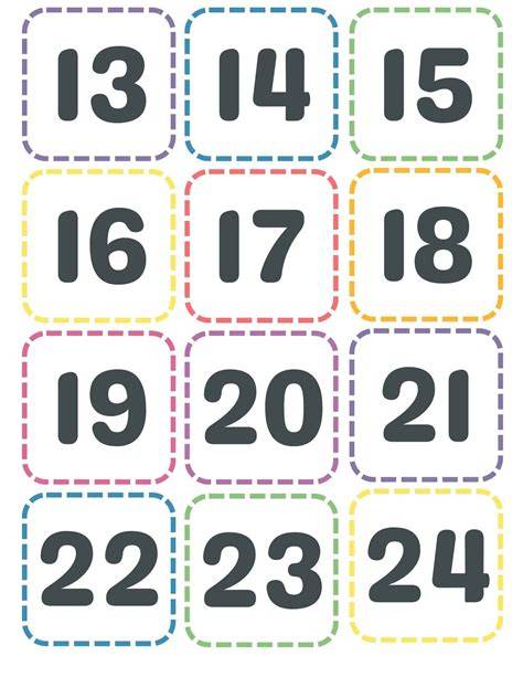 Free Printable Numbers For Calendar