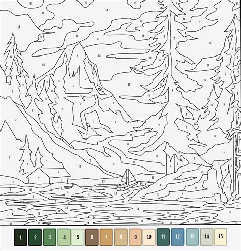 Free Printable Paint By Numbers For Adults