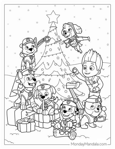 Free Printable Paw Patrol Christmas Coloring Pages