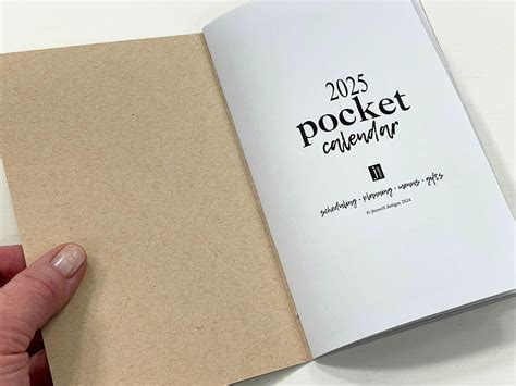 Free Printable Pocket Calendar 2025