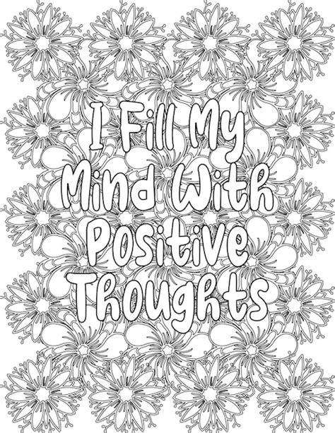 Free Printable Positive Affirmation Coloring Pages