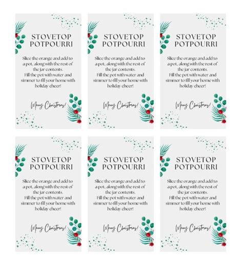 Free Printable Potpourri Labels