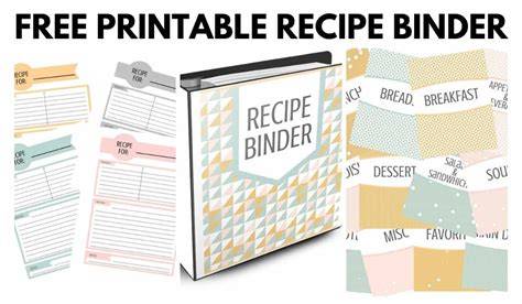 Free Printable Recipe Binder