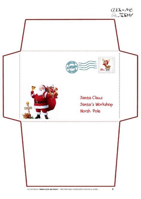Free Printable Santa Envelopes North Pole