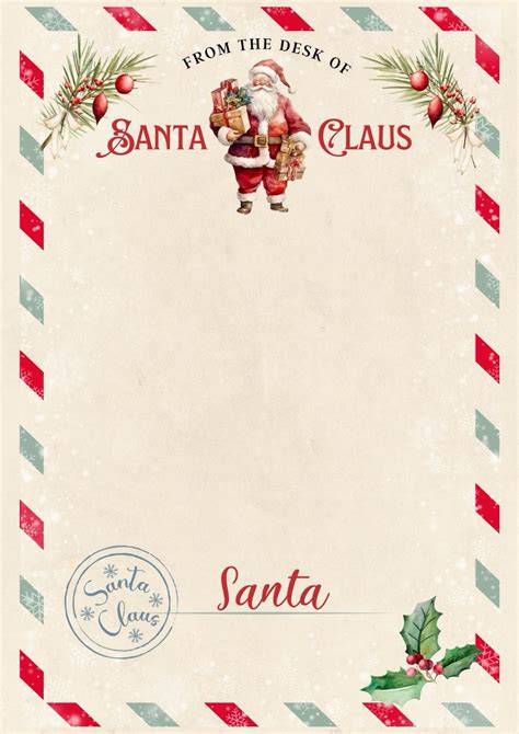 Free Printable Santa Stationary