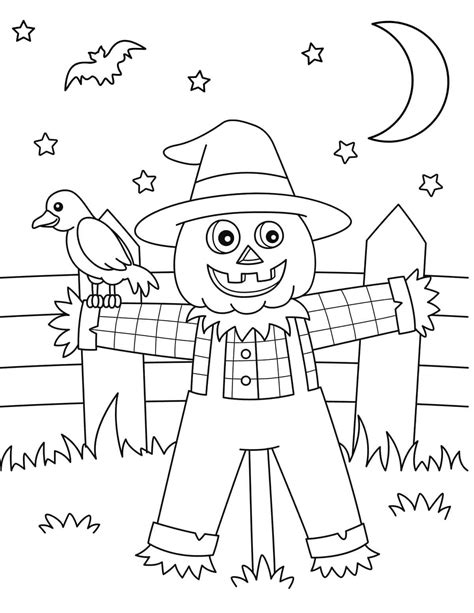 Free Printable Scarecrow Coloring Sheets