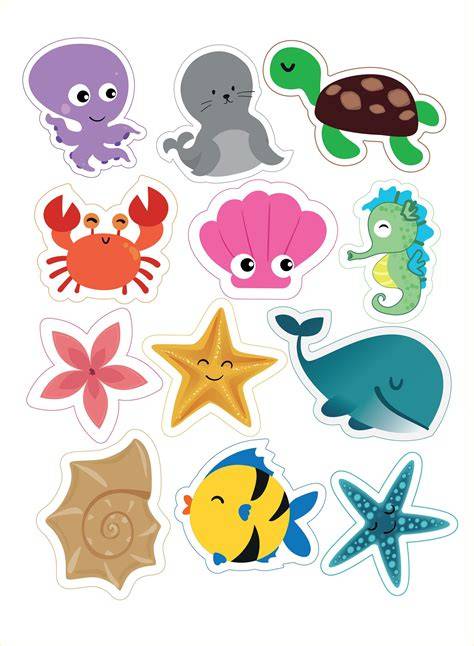 Free Printable Sea Creatures