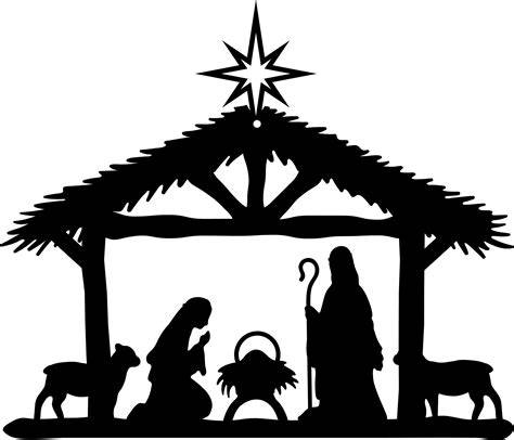 Free Printable Silhouette Of Nativity Scene