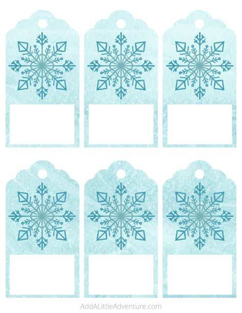 Free Printable Snowflake Name Tags