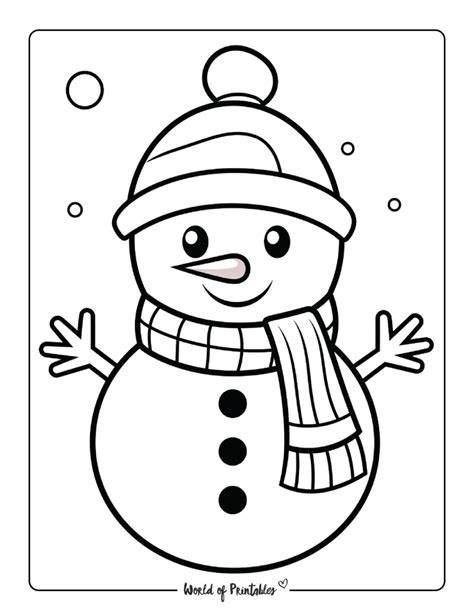Free Printable Snowman Coloring Pages