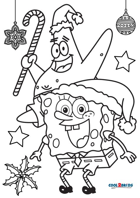 Free Printable Spongebob Christmas Coloring Pages