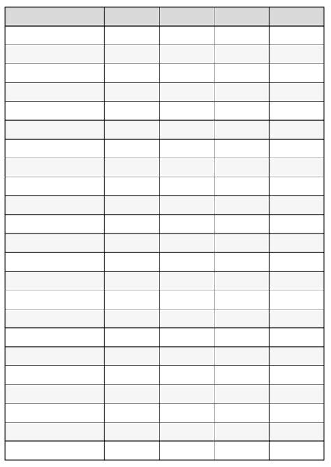 Free Printable Spreadsheets