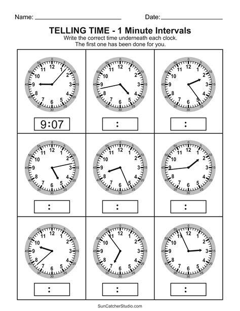 Free Printable Telling Time Sheets