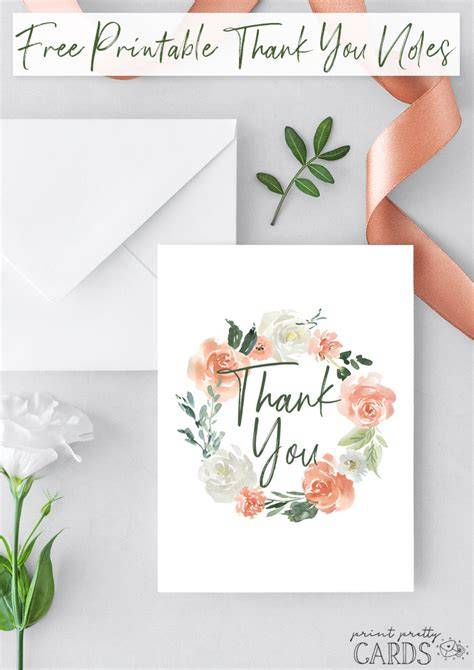 Free Printable Thank You Notes