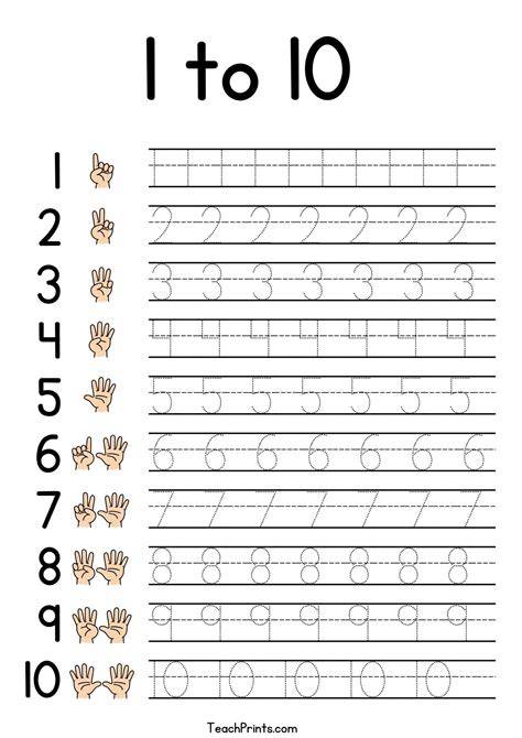 Free Printable Tracing Numbers 1 10