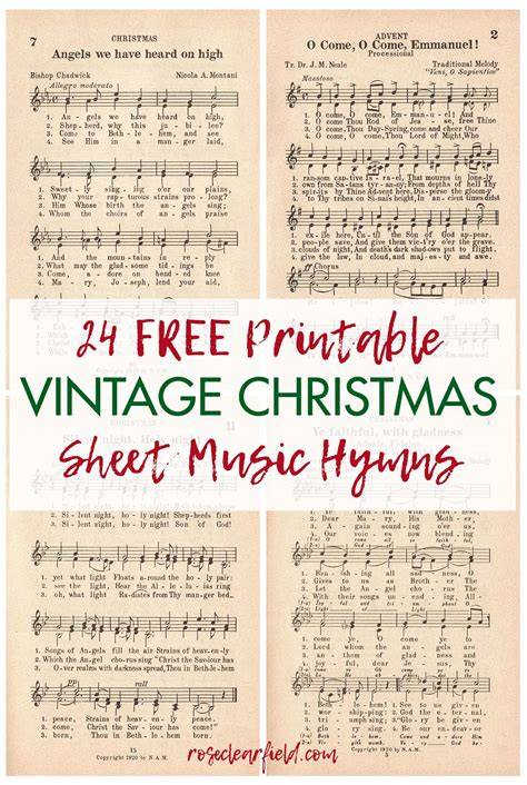 Free Printable Vintage Christmas Sheet Music