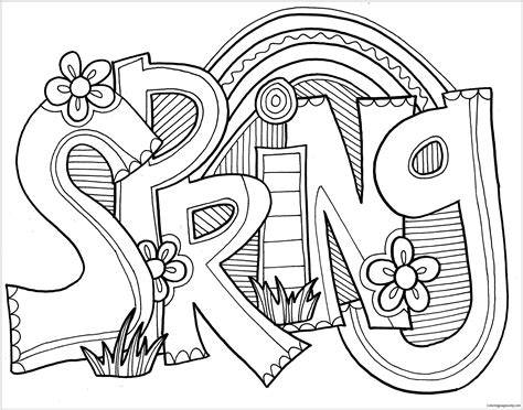 Free Printable Word Coloring Pages