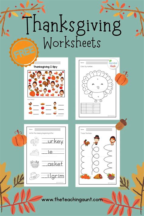 Free Printable Worksheets For Thanksgiving