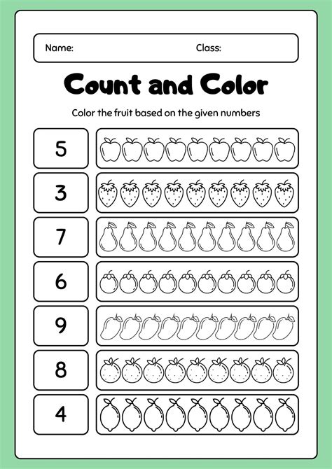 Free Printable Worksheets Kindergarten