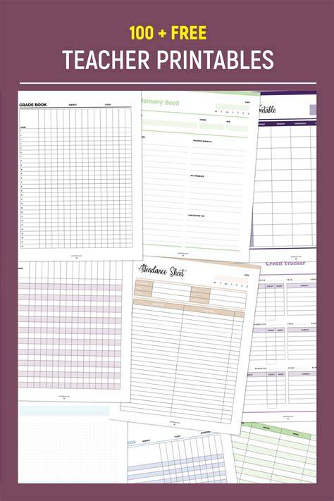 Free Printables For Teachers