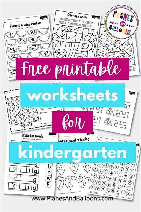 Free Printables Kindergarten