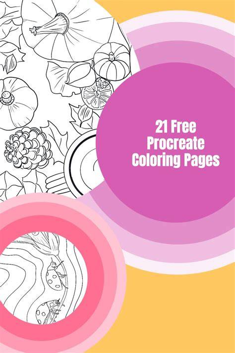 Free Procreate Colouring Pages