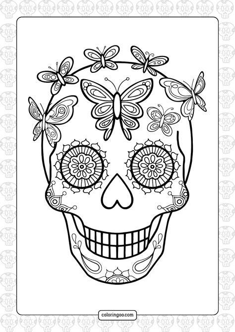 Free Sugar Skull Coloring Pages