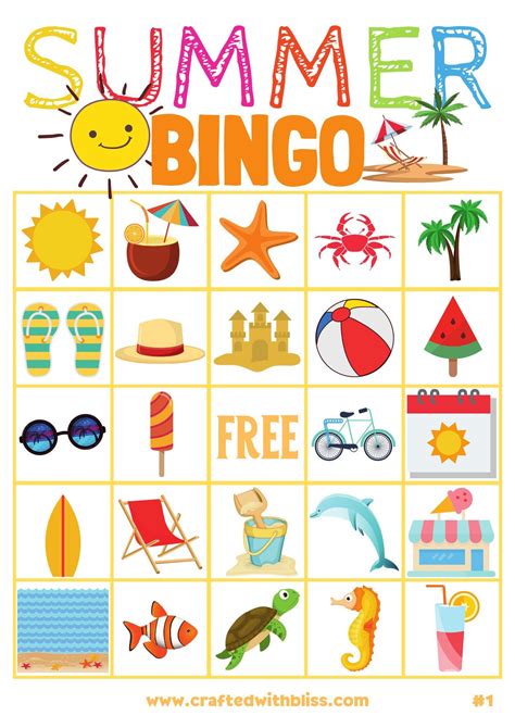 Free Summer Bingo Printable