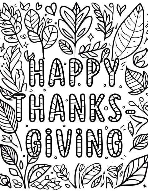 Free Thanksgiving Coloring Pages Printables