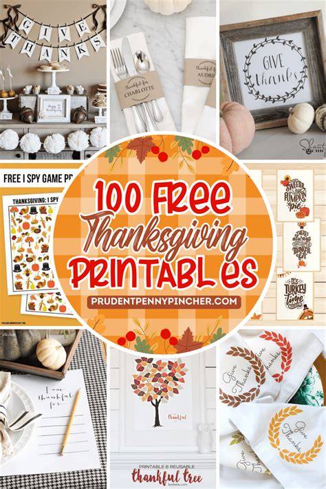 Free Thanksgiving Printables