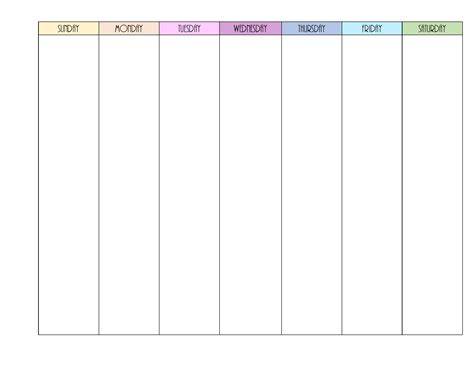 Free Weekly Calendar Printable Pdf