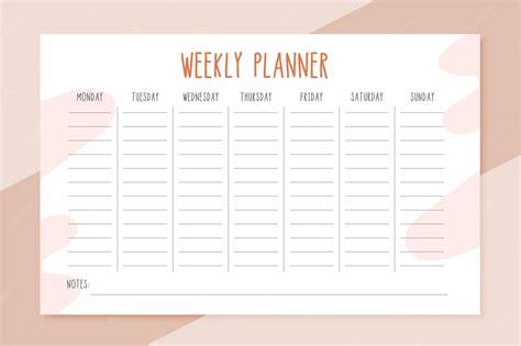 Free Weekly Schedule Printable