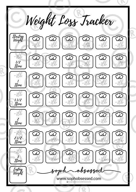 Free Weight Loss Tracker Printable