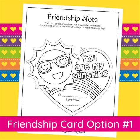 Friendship Card Printable