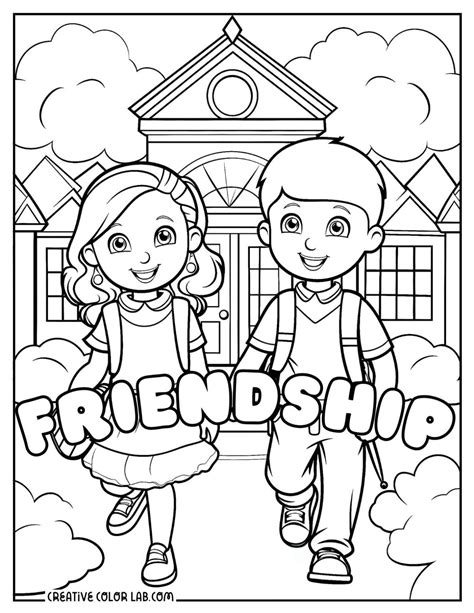 Friendship Coloring Sheets