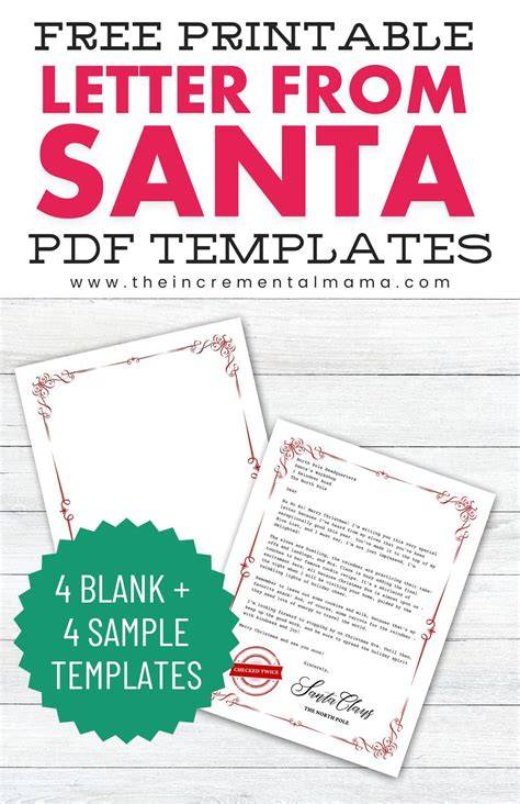 From Santa Letter Template Free Printable