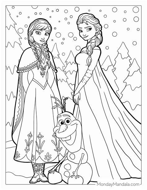 Frozen Print Coloring Pages