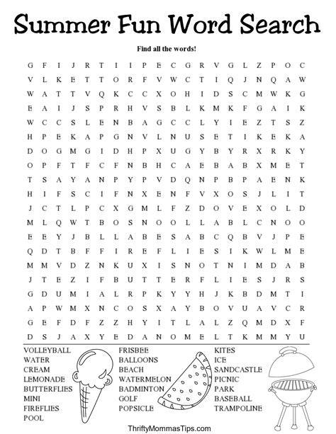 Fun Word Search Printable