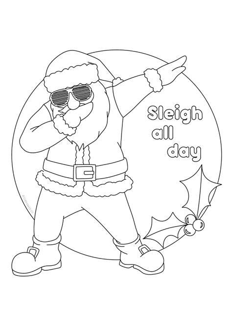 Funny Christmas Colouring Pages