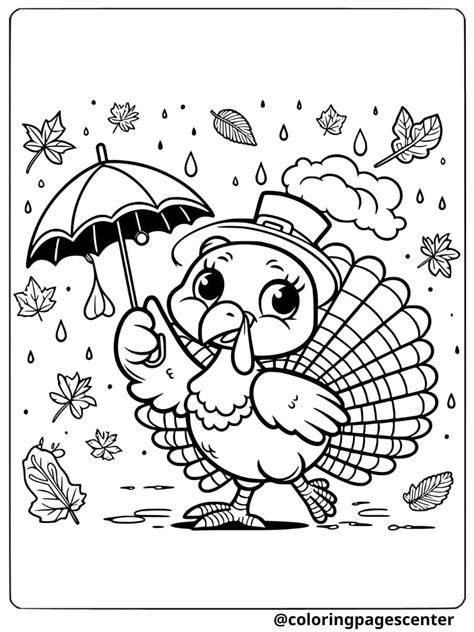 Funny Turkey Coloring Pages